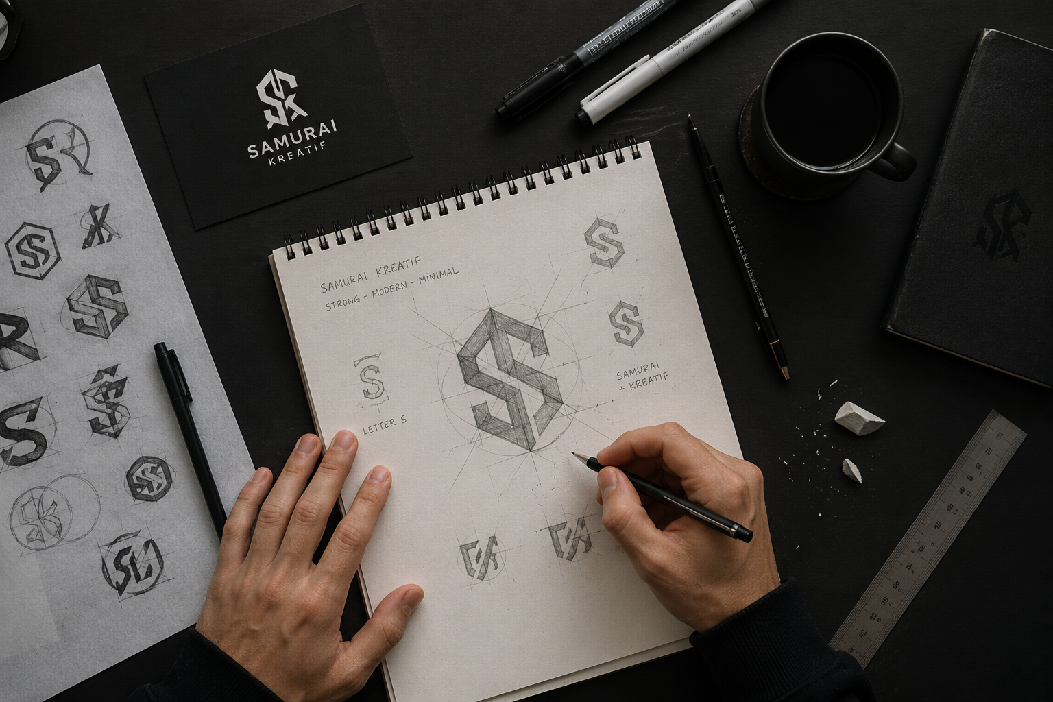 Samurai Kreatif design sketch process
