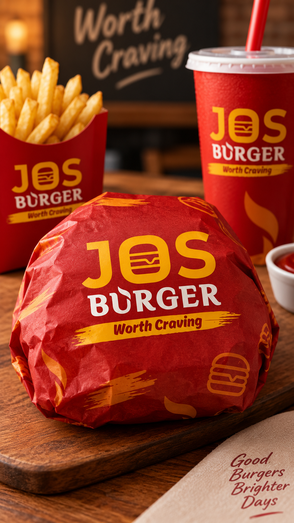 JOS Burger packaging